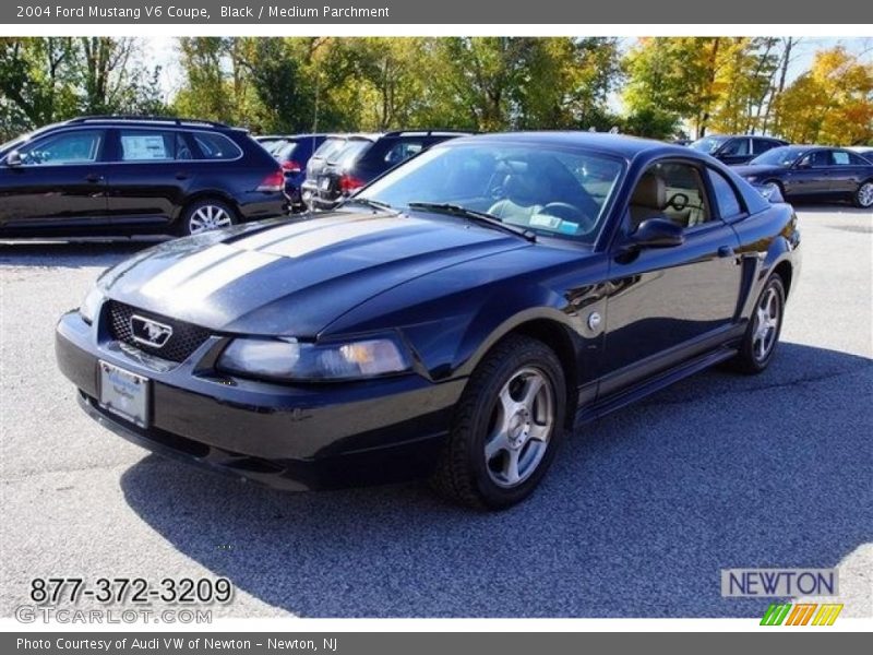 Black / Medium Parchment 2004 Ford Mustang V6 Coupe