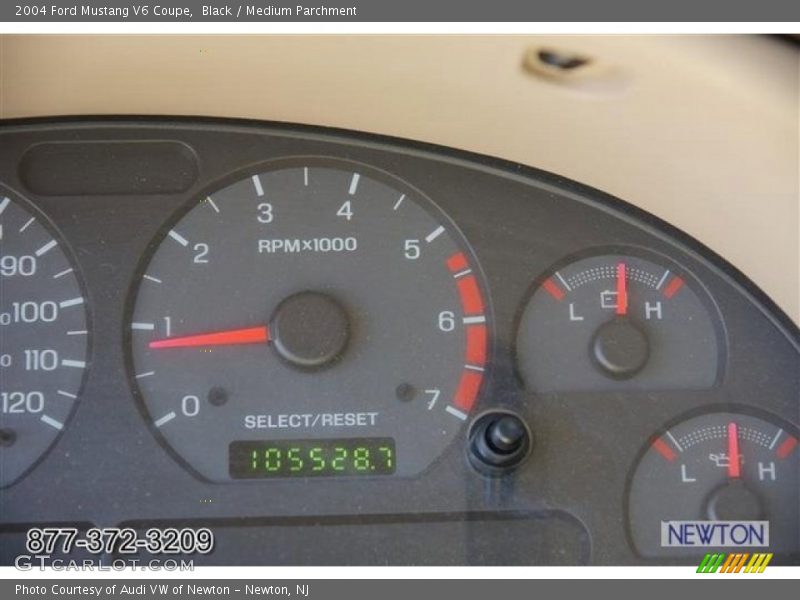 Black / Medium Parchment 2004 Ford Mustang V6 Coupe