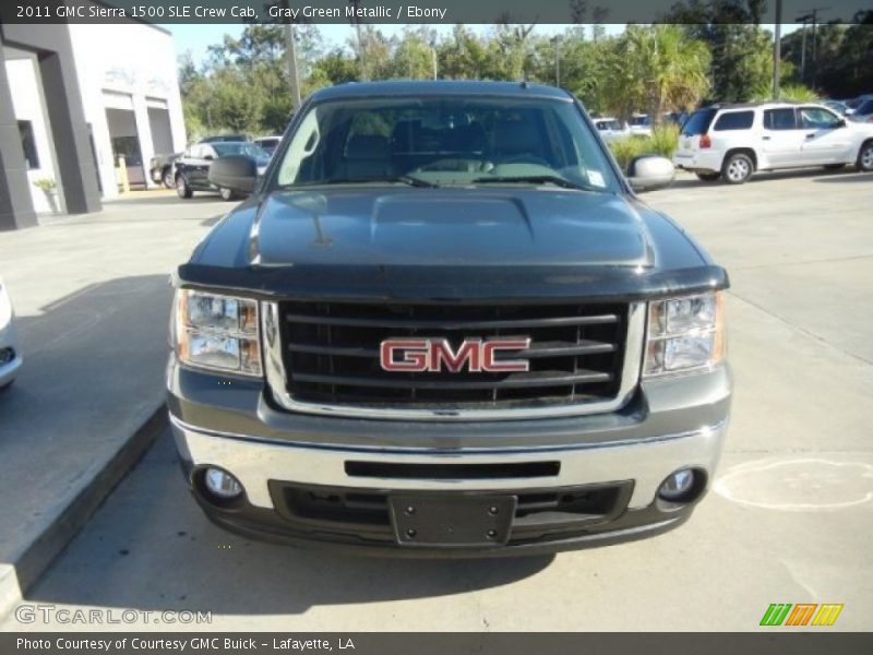 Gray Green Metallic / Ebony 2011 GMC Sierra 1500 SLE Crew Cab