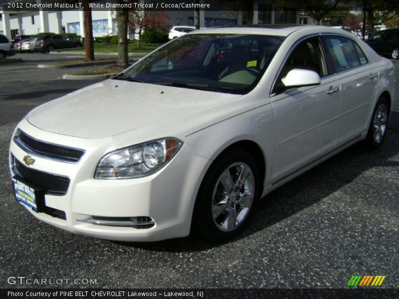 White Diamond Tricoat / Cocoa/Cashmere 2012 Chevrolet Malibu LT