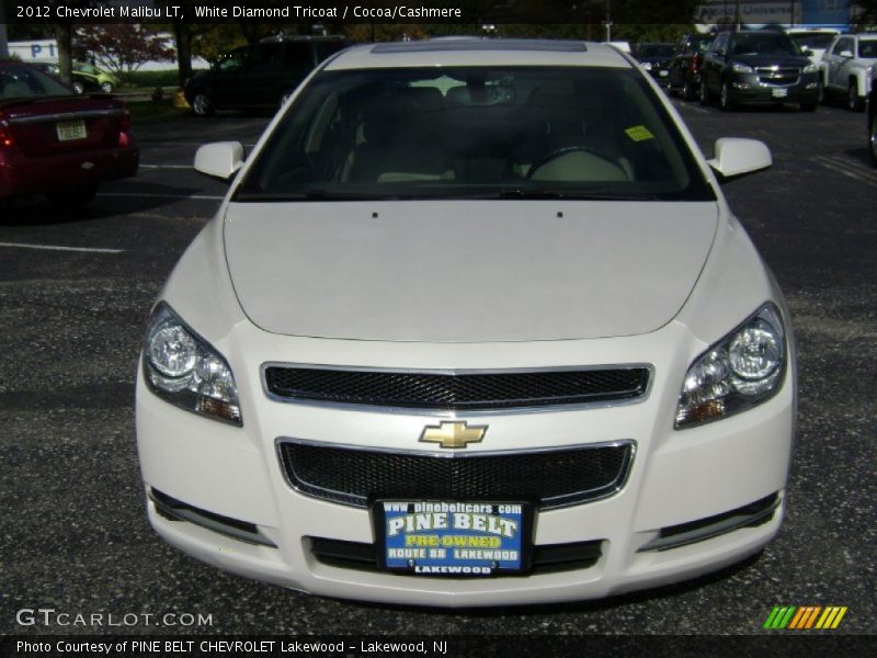 White Diamond Tricoat / Cocoa/Cashmere 2012 Chevrolet Malibu LT