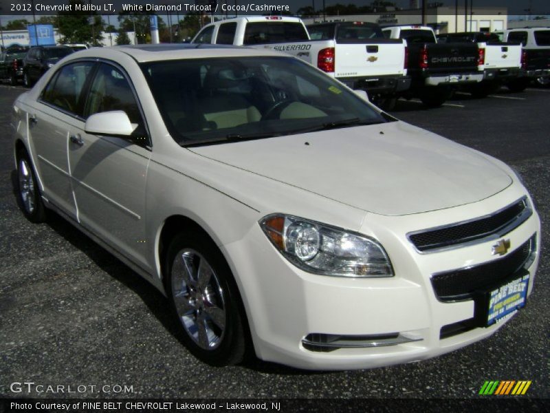 White Diamond Tricoat / Cocoa/Cashmere 2012 Chevrolet Malibu LT