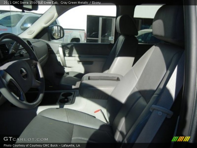 Gray Green Metallic / Ebony 2011 GMC Sierra 1500 SLE Crew Cab