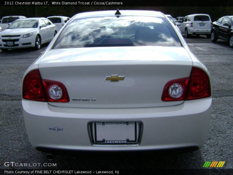 White Diamond Tricoat / Cocoa/Cashmere 2012 Chevrolet Malibu LT