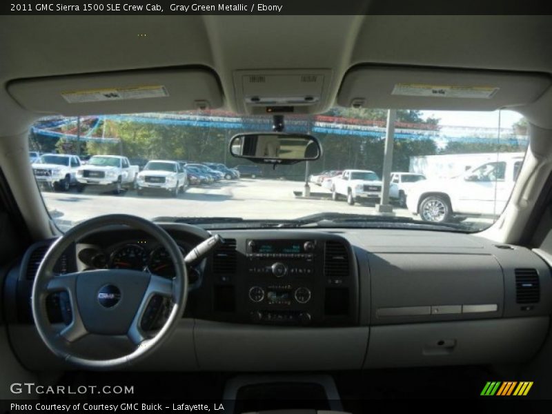 Gray Green Metallic / Ebony 2011 GMC Sierra 1500 SLE Crew Cab