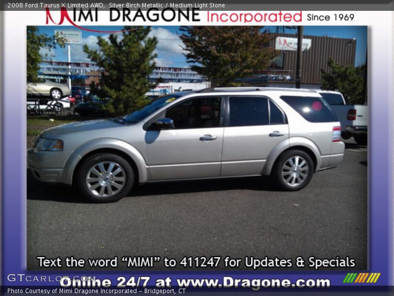Silver Birch Metallic / Medium Light Stone 2008 Ford Taurus X Limited AWD