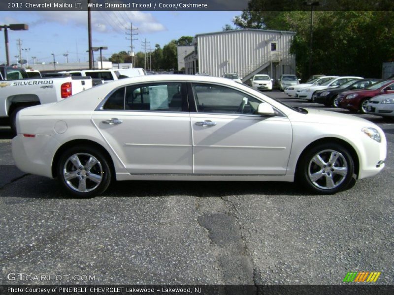 White Diamond Tricoat / Cocoa/Cashmere 2012 Chevrolet Malibu LT