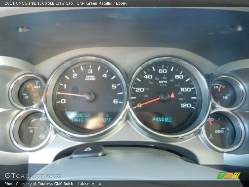 Gray Green Metallic / Ebony 2011 GMC Sierra 1500 SLE Crew Cab