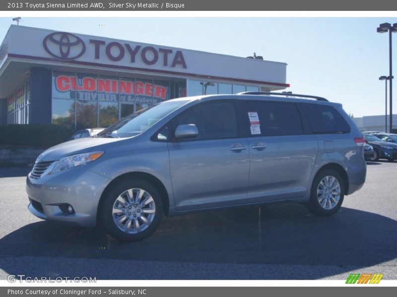Silver Sky Metallic / Bisque 2013 Toyota Sienna Limited AWD