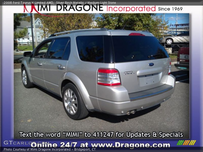Silver Birch Metallic / Medium Light Stone 2008 Ford Taurus X Limited AWD