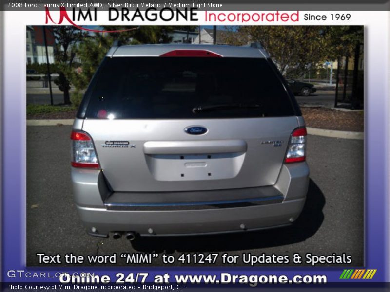 Silver Birch Metallic / Medium Light Stone 2008 Ford Taurus X Limited AWD