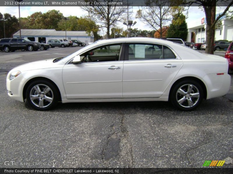 White Diamond Tricoat / Cocoa/Cashmere 2012 Chevrolet Malibu LT