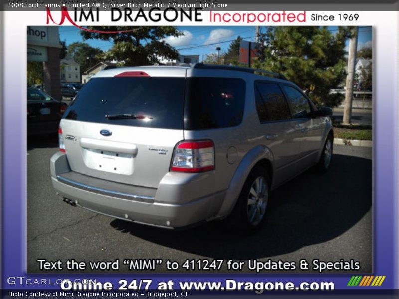 Silver Birch Metallic / Medium Light Stone 2008 Ford Taurus X Limited AWD