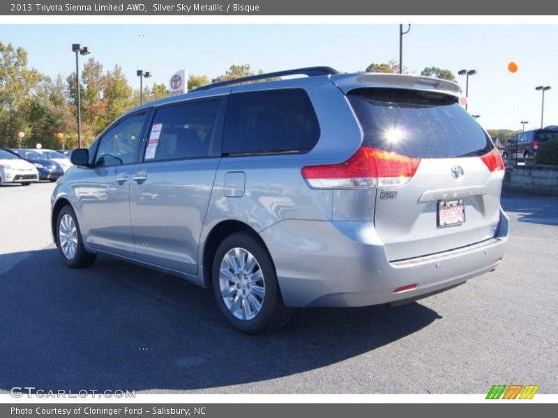 Silver Sky Metallic / Bisque 2013 Toyota Sienna Limited AWD