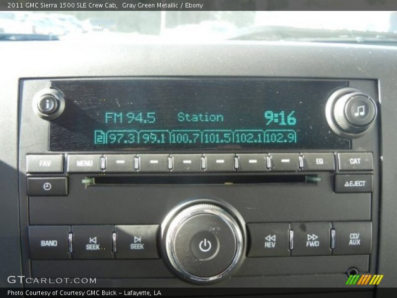 Gray Green Metallic / Ebony 2011 GMC Sierra 1500 SLE Crew Cab