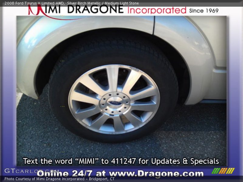 Silver Birch Metallic / Medium Light Stone 2008 Ford Taurus X Limited AWD