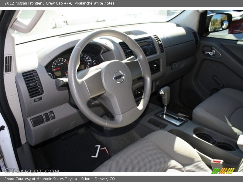 Avalanche White / Steel 2012 Nissan Frontier S Crew Cab 4x4