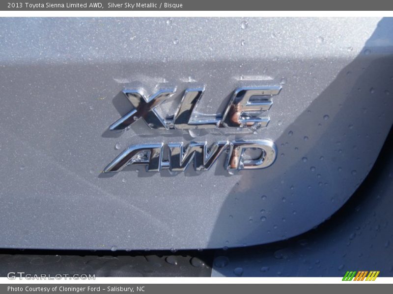 Silver Sky Metallic / Bisque 2013 Toyota Sienna Limited AWD