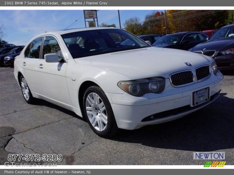 Alpine White / Flannel Grey 2002 BMW 7 Series 745i Sedan