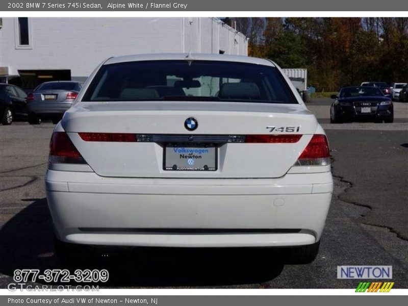 Alpine White / Flannel Grey 2002 BMW 7 Series 745i Sedan