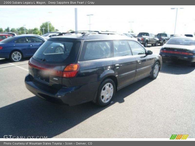 Deep Sapphire Blue Pearl / Gray 2000 Subaru Legacy L Wagon