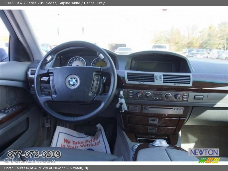 Alpine White / Flannel Grey 2002 BMW 7 Series 745i Sedan