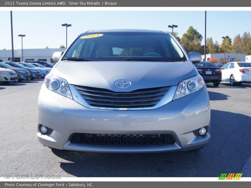 Silver Sky Metallic / Bisque 2013 Toyota Sienna Limited AWD