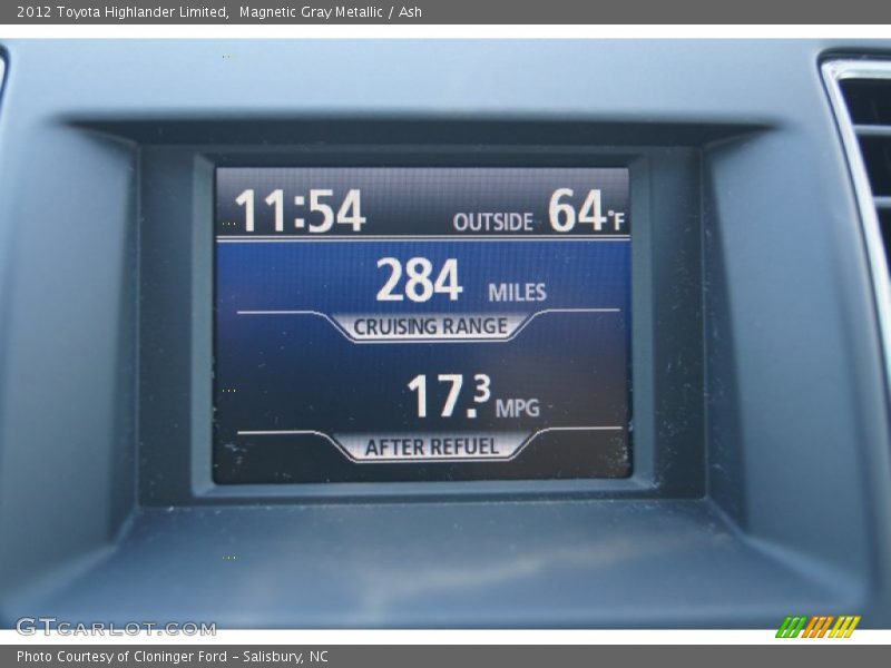 Magnetic Gray Metallic / Ash 2012 Toyota Highlander Limited