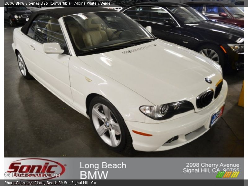 Alpine White / Beige 2006 BMW 3 Series 325i Convertible