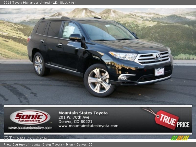 Black / Ash 2013 Toyota Highlander Limited 4WD
