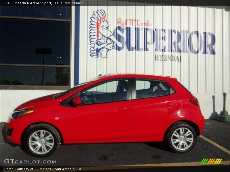 True Red / Black 2012 Mazda MAZDA2 Sport