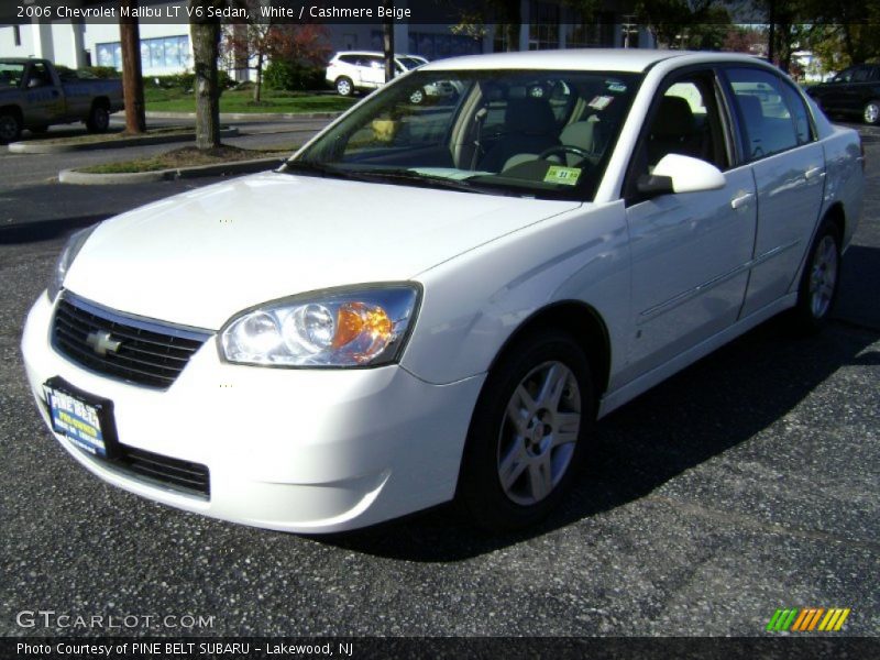 White / Cashmere Beige 2006 Chevrolet Malibu LT V6 Sedan
