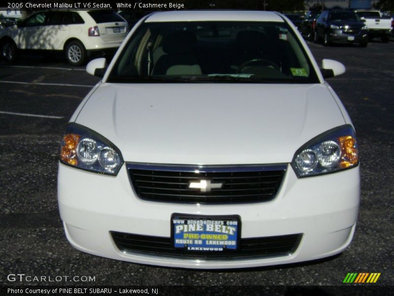 White / Cashmere Beige 2006 Chevrolet Malibu LT V6 Sedan