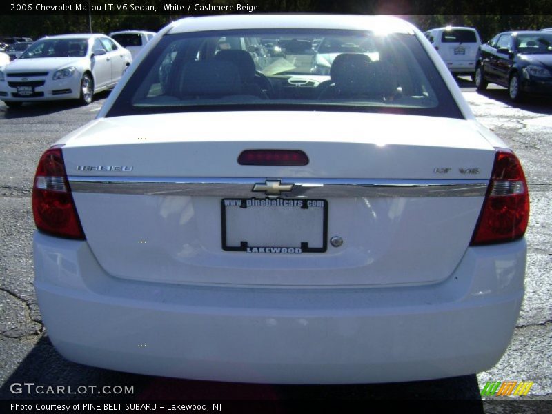 White / Cashmere Beige 2006 Chevrolet Malibu LT V6 Sedan