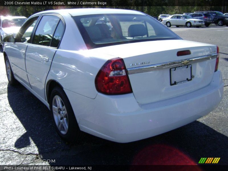 White / Cashmere Beige 2006 Chevrolet Malibu LT V6 Sedan