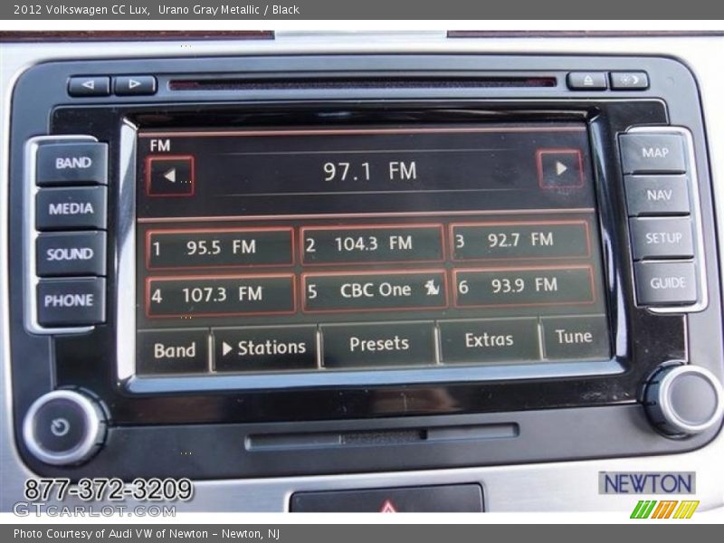 Urano Gray Metallic / Black 2012 Volkswagen CC Lux