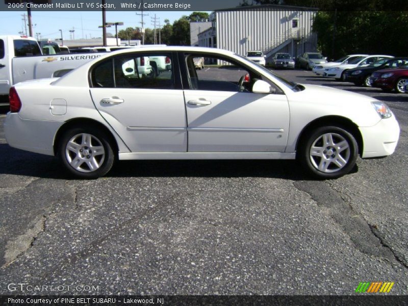 White / Cashmere Beige 2006 Chevrolet Malibu LT V6 Sedan