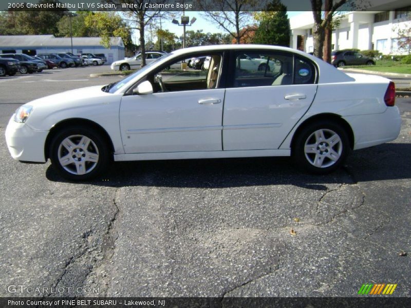 White / Cashmere Beige 2006 Chevrolet Malibu LT V6 Sedan
