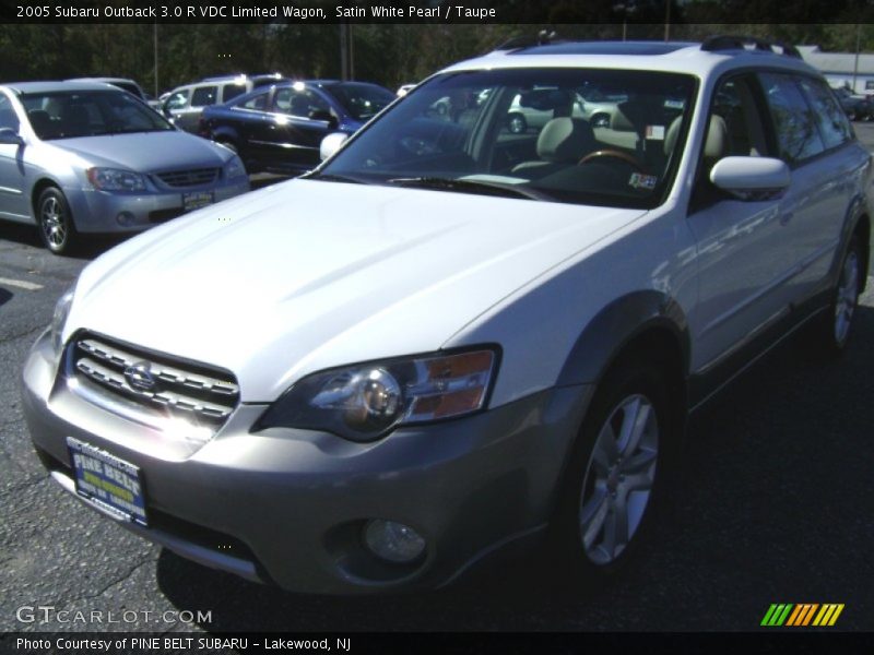 Satin White Pearl / Taupe 2005 Subaru Outback 3.0 R VDC Limited Wagon