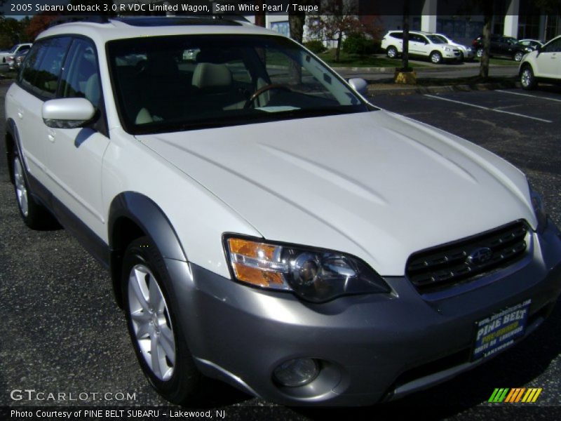 Satin White Pearl / Taupe 2005 Subaru Outback 3.0 R VDC Limited Wagon