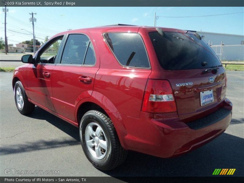 Spicy Red / Beige 2009 Kia Sorento LX