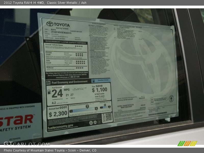 Classic Silver Metallic / Ash 2012 Toyota RAV4 I4 4WD