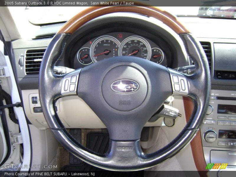 Satin White Pearl / Taupe 2005 Subaru Outback 3.0 R VDC Limited Wagon