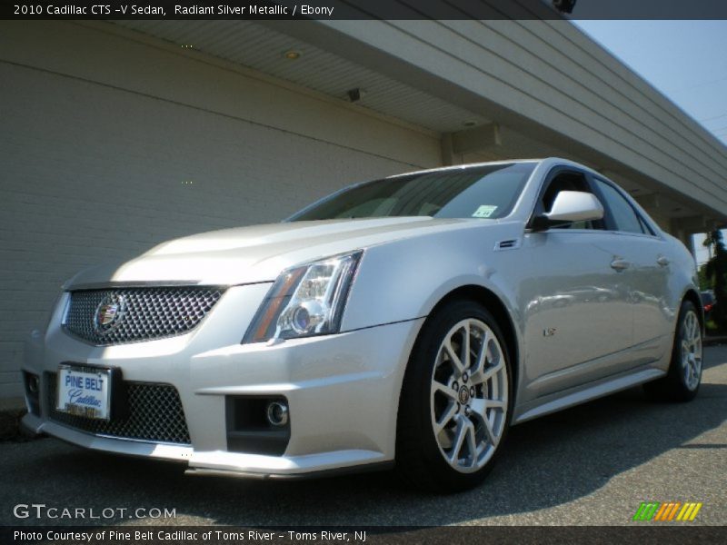 Radiant Silver Metallic / Ebony 2010 Cadillac CTS -V Sedan
