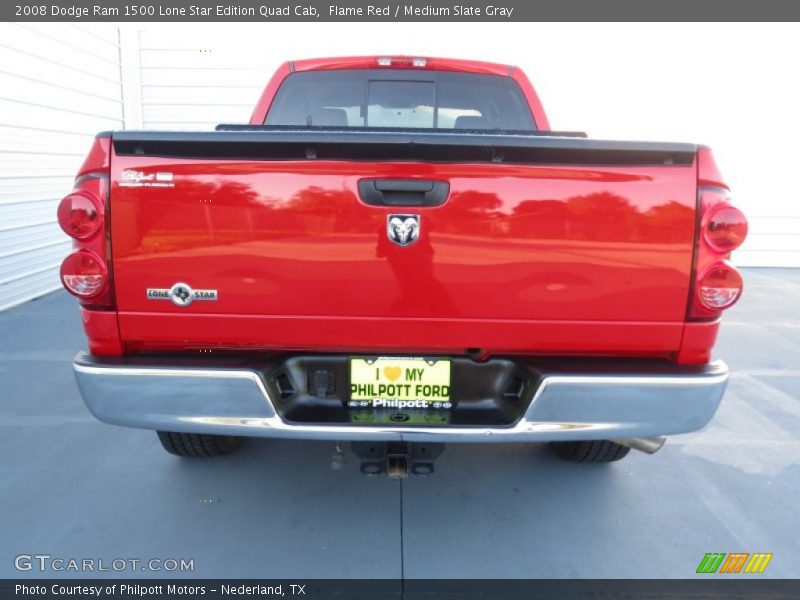 Flame Red / Medium Slate Gray 2008 Dodge Ram 1500 Lone Star Edition Quad Cab