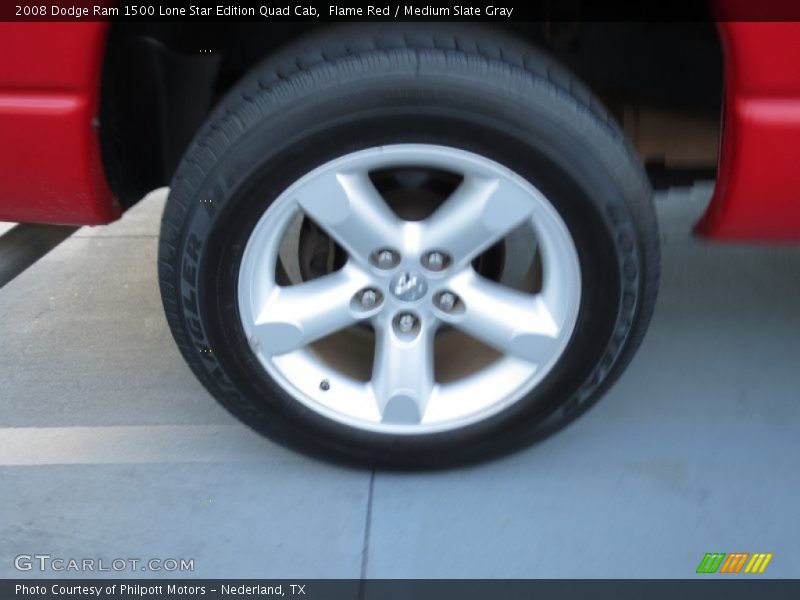 Flame Red / Medium Slate Gray 2008 Dodge Ram 1500 Lone Star Edition Quad Cab