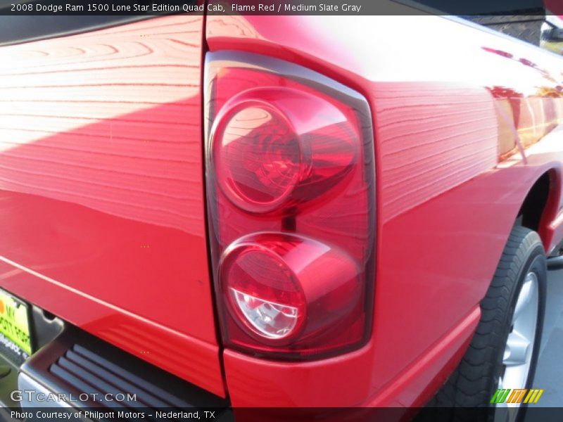 Flame Red / Medium Slate Gray 2008 Dodge Ram 1500 Lone Star Edition Quad Cab