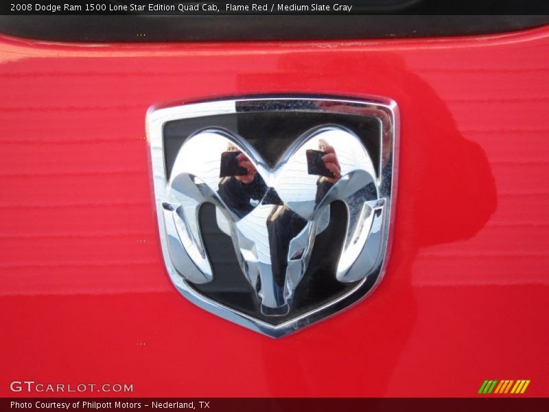 Flame Red / Medium Slate Gray 2008 Dodge Ram 1500 Lone Star Edition Quad Cab