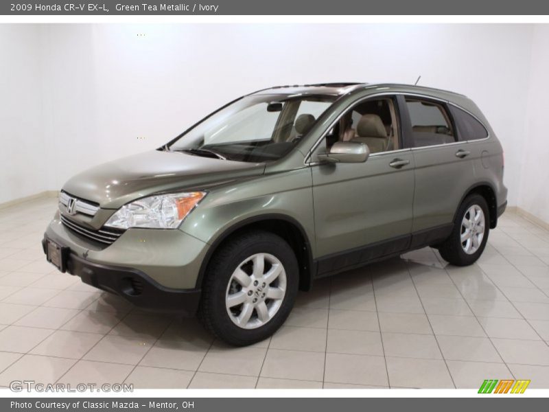 Green Tea Metallic / Ivory 2009 Honda CR-V EX-L