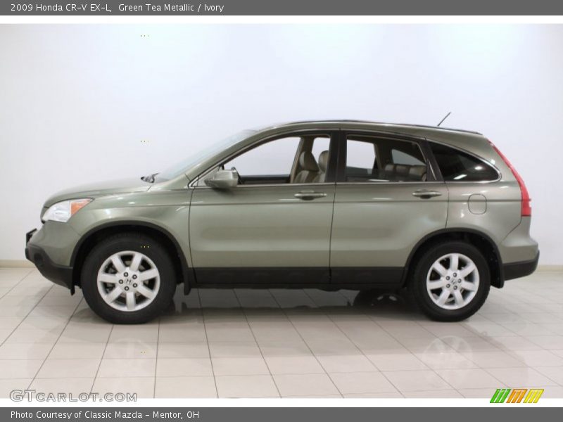 Green Tea Metallic / Ivory 2009 Honda CR-V EX-L